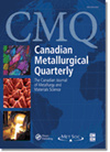 CANADIAN METALLURGICAL QUARTERLY雜志封面